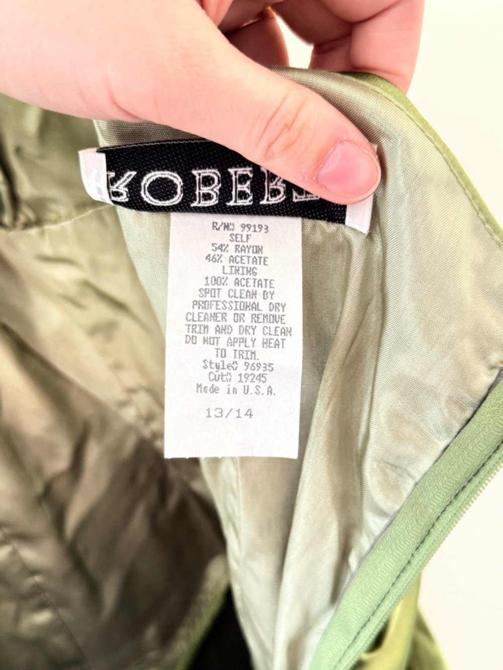 Vintage 90s Satin Slip Green Prom Dress Halter Rouched Maxi Gown Size 13/14 - Picture 6 of 17